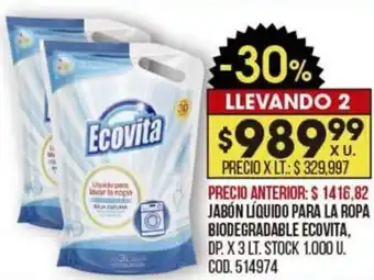 Coto Jabón Líquido para Ropa Biodegradable Ecovita 3L oferta