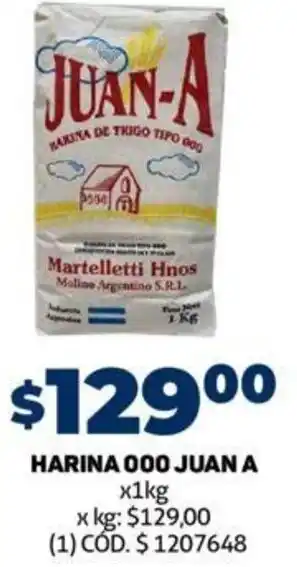 Makro Harina 000 Juan A 1kg oferta