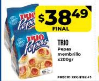 Supermayorista Vital Trio Pepas membrillo x200gr oferta