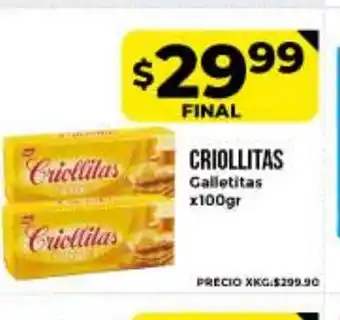 Supermayorista Vital Criollitas Galletitas 100 gt oferta