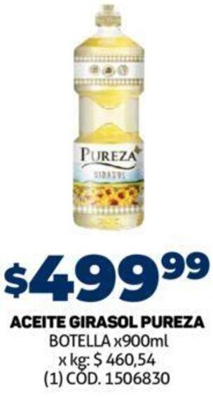 Makro Aceite Girasol Pureza 900ml oferta