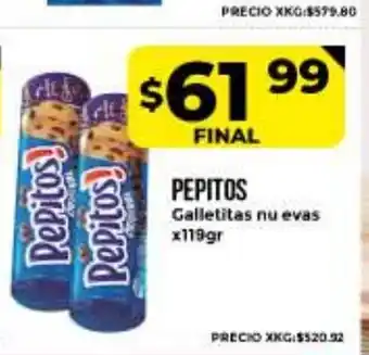 Supermayorista Vital Pepitos Galletitas nu evas x119gr oferta
