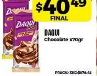 Supermayorista Vital Daqui Chocolate x70gr oferta