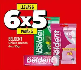 Supermayorista Vital Beldent Chicle menta 4u x 10gr oferta