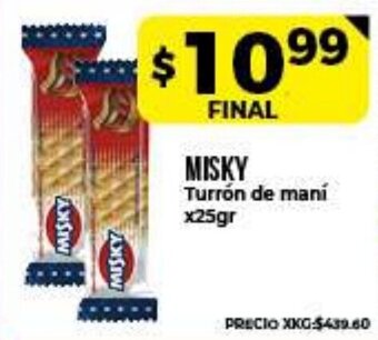 Supermayorista Vital Misky Turrón de maní x25gr oferta