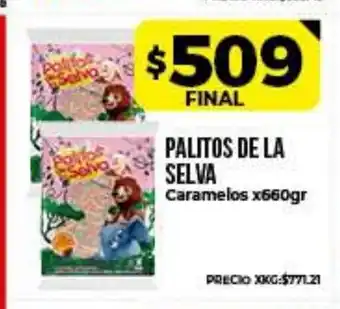 Supermayorista Vital Palitos De La Selva Caramelos x660gr oferta