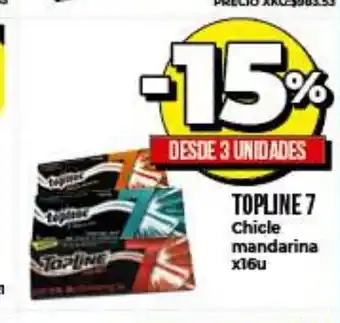 Supermayorista Vital Topline 7 Chicle mandarina x16u oferta