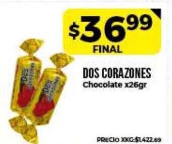 Supermayorista Vital Dos Corazones Chocolate x26gr oferta