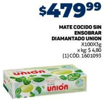 Makro Mate Cocido Sin Ensobrar Diamantado Union 100x3g oferta