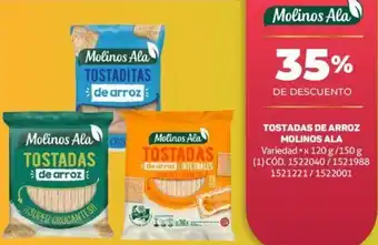 Makro Tostadas de Arroz Molinos Ala 120g/150g oferta