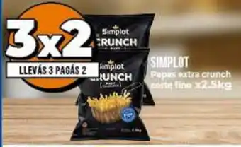 Supermayorista Vital Simplot Papas extra crunch corte fino x2.5kg oferta