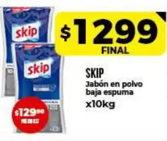 Supermayorista Vital Skip Jabón en polvo baja espuma x10kg oferta