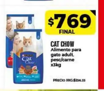 Supermayorista Vital Cat Chow Alimento para gato adult pesc/carne x3kg oferta