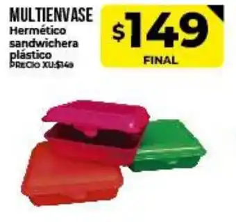 Supermayorista Vital Multienvase Hermètico sandwichera plástico oferta