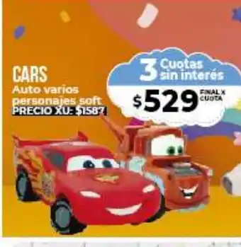 Supermayorista Vital Cars Auto varios personajes soft oferta