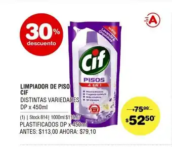 Atomo Conviene Cif Limpiador De Piso x450ml oferta