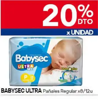 Nini Mayorista Babysec Ultra Pañales Regular x8/12u oferta