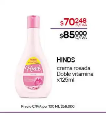 Nini Mayorista Hinds crema rosada Doble vitamina x125ml oferta