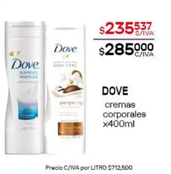 Nini Mayorista Dove cremas corporales x400ml oferta