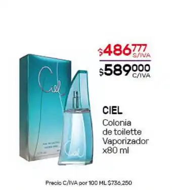 Nini Mayorista Ciel Colonia de toilette Vaporizador x80ml oferta