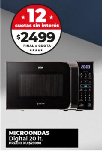 Supermayorista Vital Microondas Digital 20lt BGH oferta