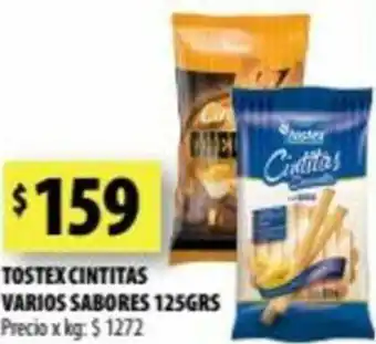Punto Mayorista Tostex Cintitas Varios Sabores 125g oferta