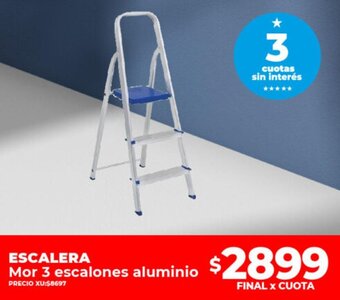 Supermayorista Vital Escalera Mor 3 Escalones Aluminio oferta
