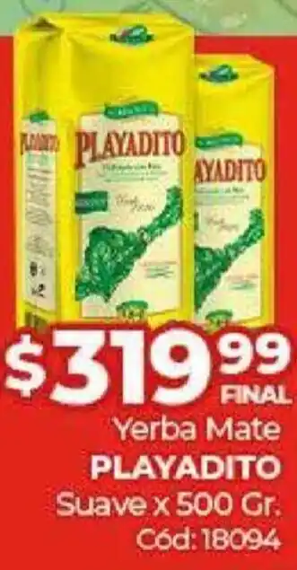 Diarco Playadito Yerba Mate Suave 500g oferta
