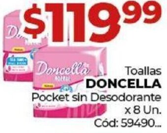 Diarco Doncella Toallas Pocket sin Desodorante 8un oferta
