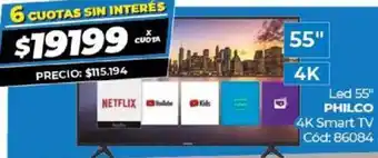 Diarco Philco Led 55" 4K Smart TV oferta