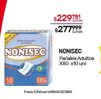Nini Mayorista Nonisec Pañales Adultos XXG x10 uni oferta