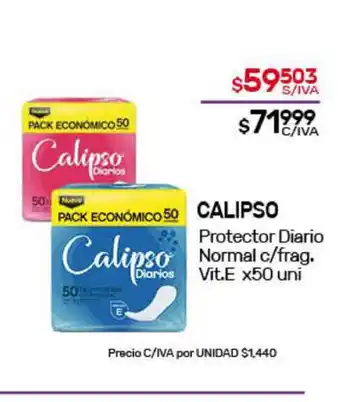 Nini Mayorista Calipso Protector Diario Normal x/frag Vit.e x50uni oferta