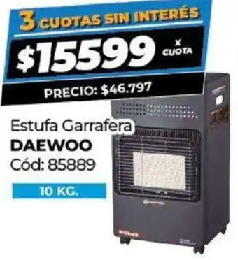 Diarco Daewoo Estufa Garrafera 10kg oferta