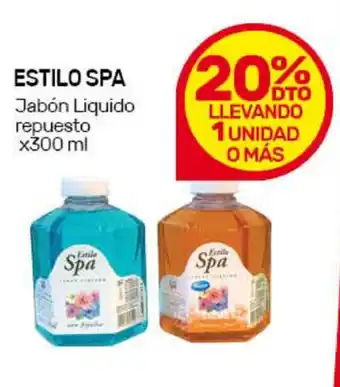 Nini Mayorista 20% dto llevando Estilo Spa Jabón Liquido repuesto x300ml oferta