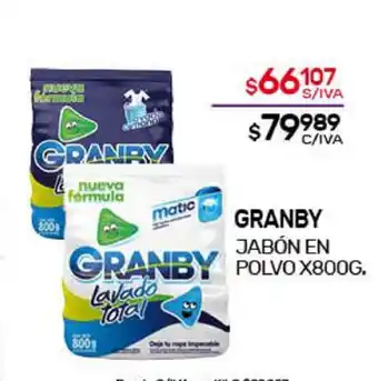 Nini Mayorista Granby Jabón en polvo x800g oferta