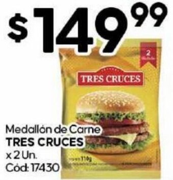Diarco Tres Cruces Medallón de Carne 2un oferta