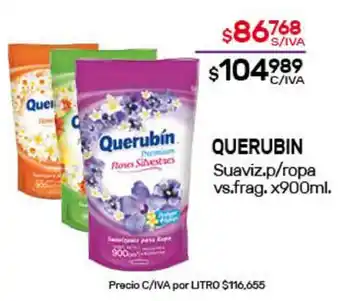 Nini Mayorista Querubin Suaviz.p/ropa vs. frag. x900ml oferta