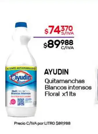 Nini Mayorista Ayudin Quitamanchas Blancos intensos Floral x1lts oferta