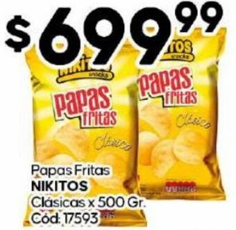 Diarco Nikitos Papas Fritas Clásicos 500g oferta