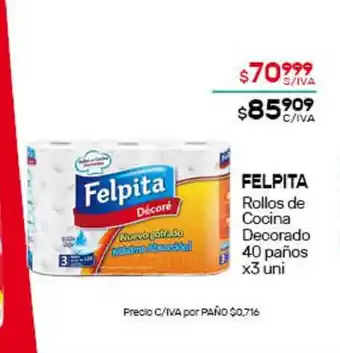 Nini Mayorista Felpita Rollos de Cocina Decorado 40 paños x3 uni oferta