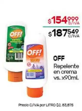 Nini Mayorista Off Repelente en crema vs. x90ml. oferta