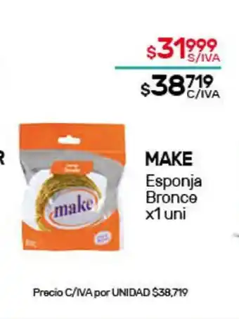 Nini Mayorista Make Esponja Bronce x1 uni oferta