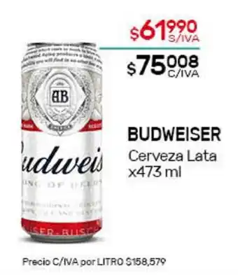 Nini Mayorista Budweiser Cerveza Lata x 473ml oferta
