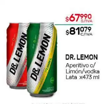 Nini Mayorista Dr. Lemon Aperitivo con Limón/vodka lata x473ml oferta