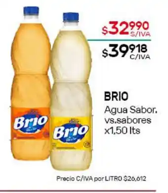 Nini Mayorista Brio Agua Saborizada vs. sabores x1,50 lts oferta