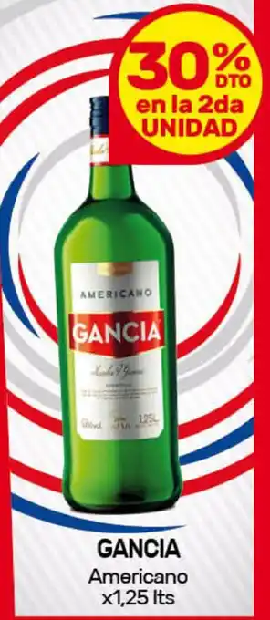 Nini Mayorista 30% dto Gancia Americano x1,25 lts oferta