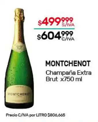Nini Mayorista Montchenot Champaña Extra Brut x750ml oferta