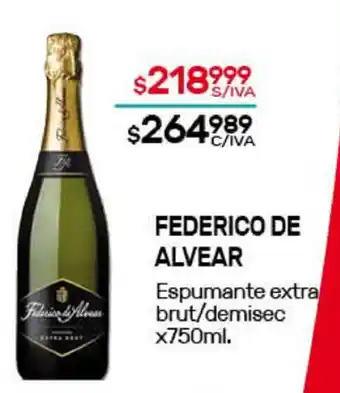 Nini Mayorista Federico de Alvear Espumante extra brut/demisec x750ml oferta