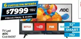Diarco AOC TV Led 32" oferta