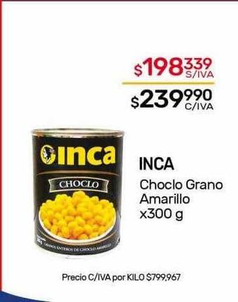 Nini Mayorista Inca choclo grano amarillo oferta